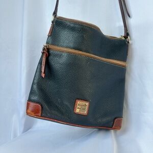 Dooney & Bourke Navy Blue and Brown Crossbody Bag